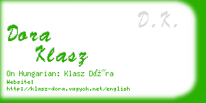 dora klasz business card